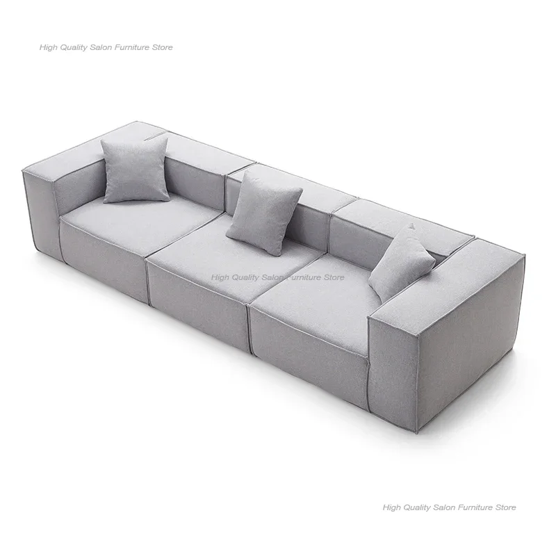 Beancurd Block Sofa Living Room Retro Straight Vacuum Compression Roll Bag Square Fabric Sofa Small Apartment Home Furniture