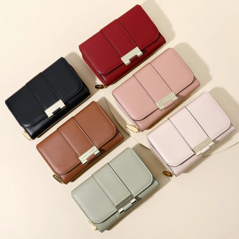 

Women Short Wallet Three Fold Short Clip Wallet Multi-card Bag Mini Pouch Fashion Female Wallet Credit Card Lady Coin Purses