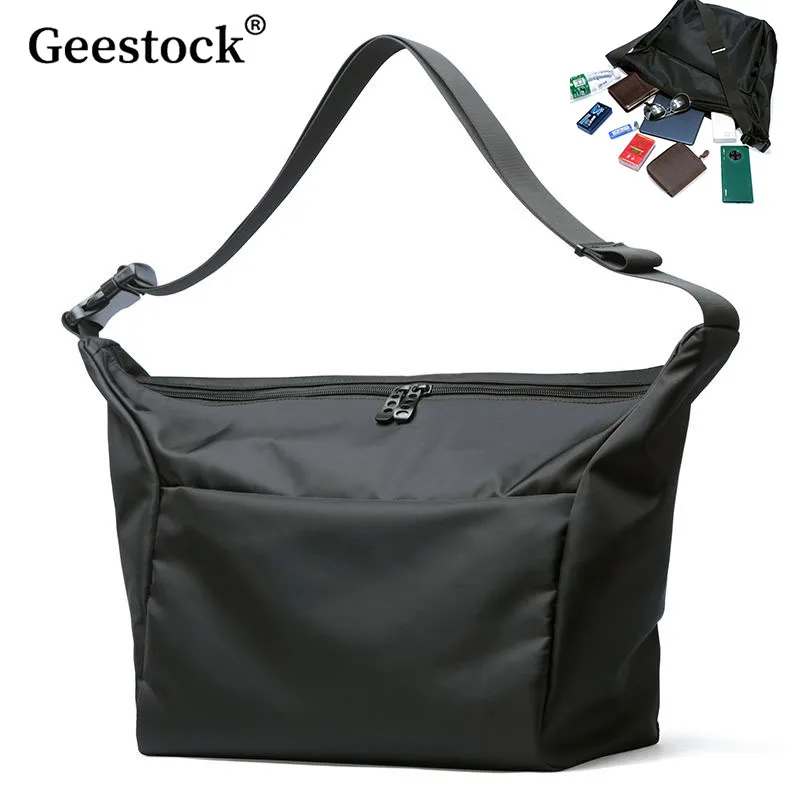 

Geestock Men's Crossbody Shoulder Bag 2025 Trendy Casual Large Capacity Messenger Bag For Male Students School Daily Commute