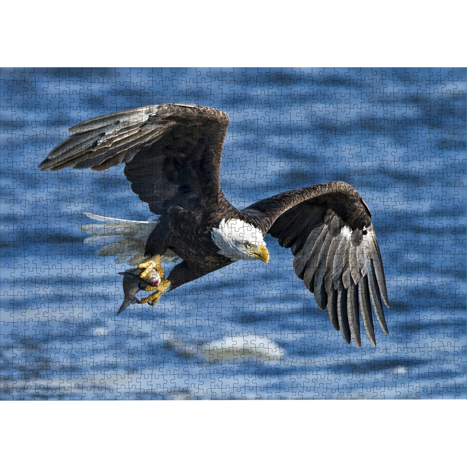 1000 Pieces Eagle Fishing Jigsaw Puzzles for Adults Home Decor Games Family Fun Floor Puzzles Educational Toys for Kids