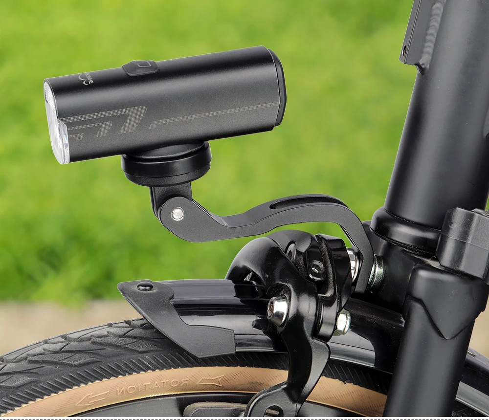 Deemount Vorderradgabel-Scheinwerferständer, passend für CATEYE/XOSS/Trek für Brompton-Faltrad 15 ° Warping Computer-Halterung für Gopro/Garmin – Detail 10