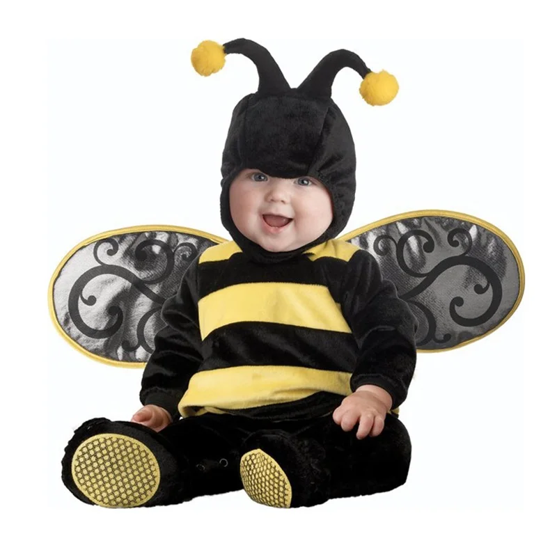 Disfraz de abeja para bebé, niño y niña, ropa de Cosplay de animales de Halloween, traje de Anime divertido, mono Kigurumis, traje de Festival Chiristmas