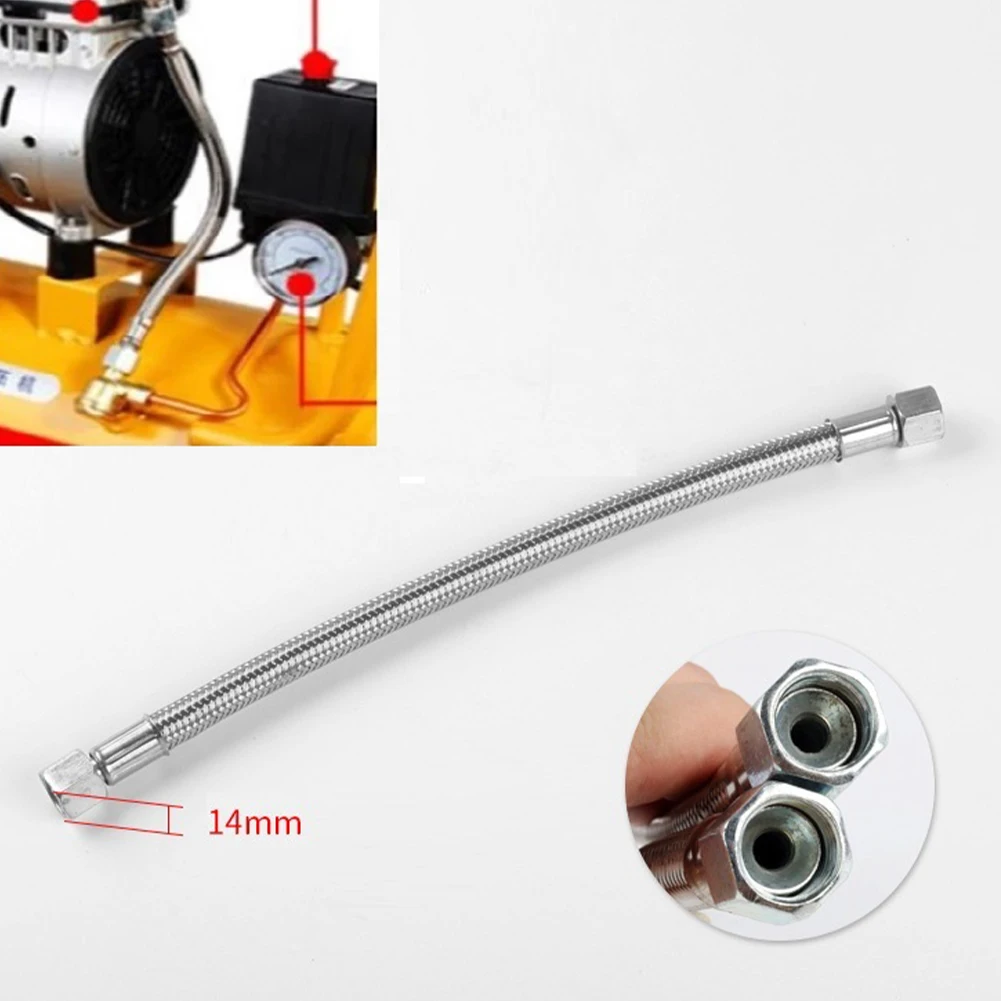 Air Compressor tools Intake Tube Stainless Steel Flexible Hose Stainless Steel Air Pump Check Valve Connecting Pipe Compressor