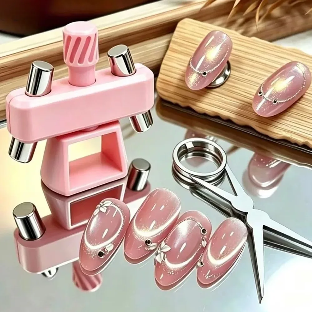 Automatic Glass Bead Cat-Eye Nail Art Tool for Beginners, No Skills Required, Includes 8*30mm Magnets.Rotatable Gyro Magnetic – Detail 1