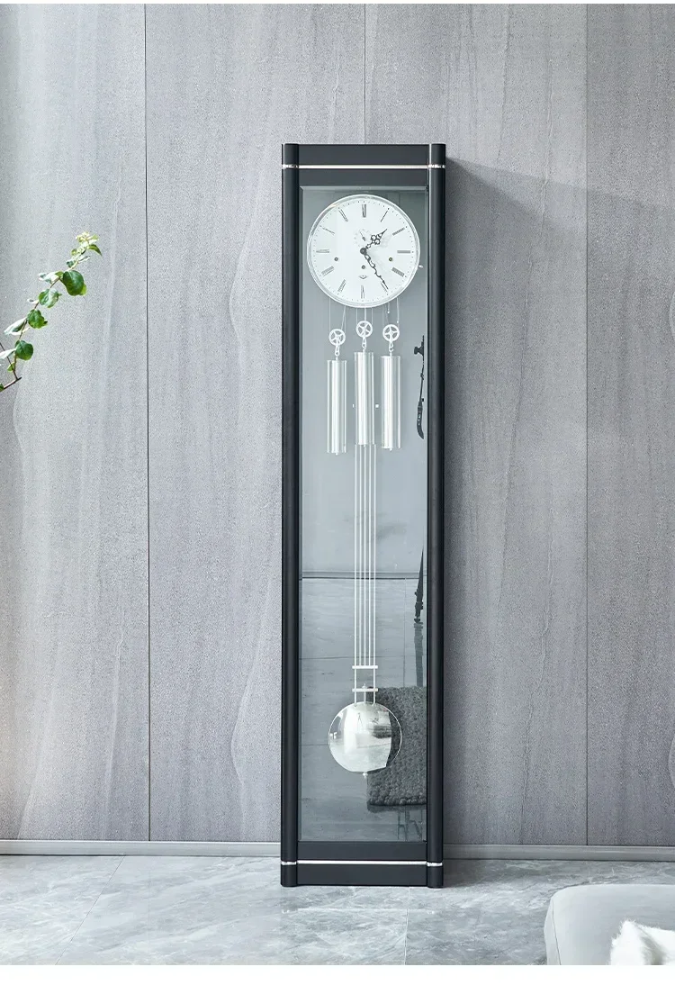 A Italian living room floor clock light luxury large clock new Chinese vertical pendulum clock Germany Helmler