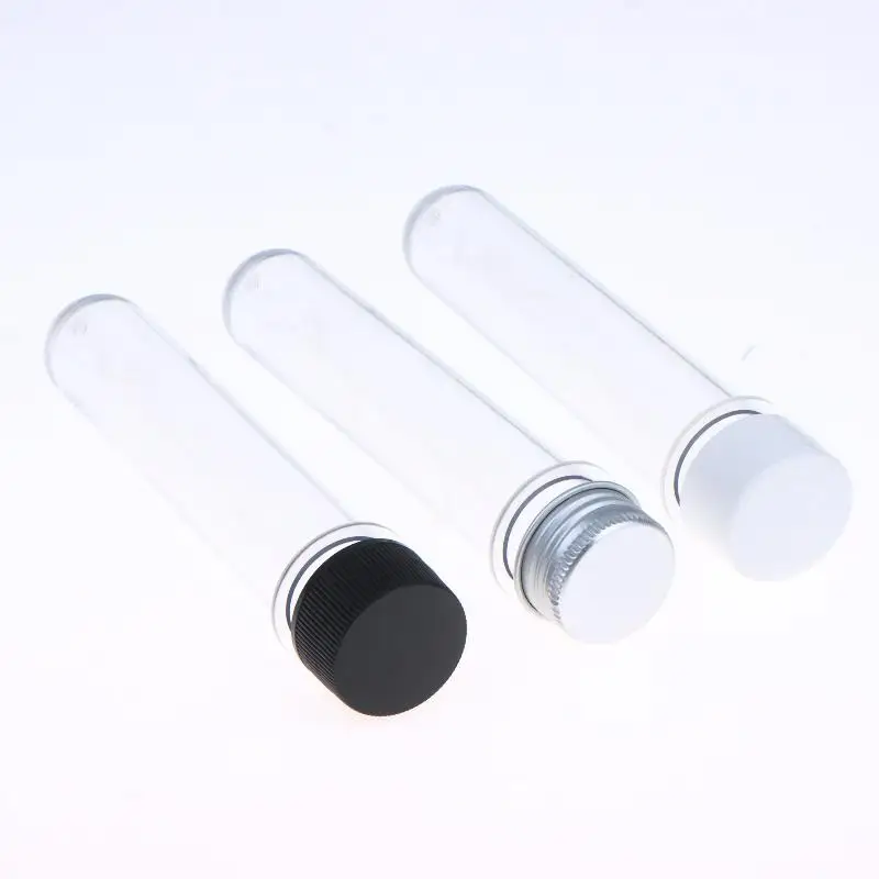 Portable 40ml PET Test Tube Bottle 1Pc Transparent Cylindrical Empty Refillable Container for Travel Shampoo Subpackaging