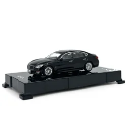 Scala 1:64 Infiniti Q70L 2017 Metallo Nero Modello di Auto Statico Uomini Hobby Collezione 1/64 Pressofuso In Metallo Veicolo In Miniatura Modello Giocattolo