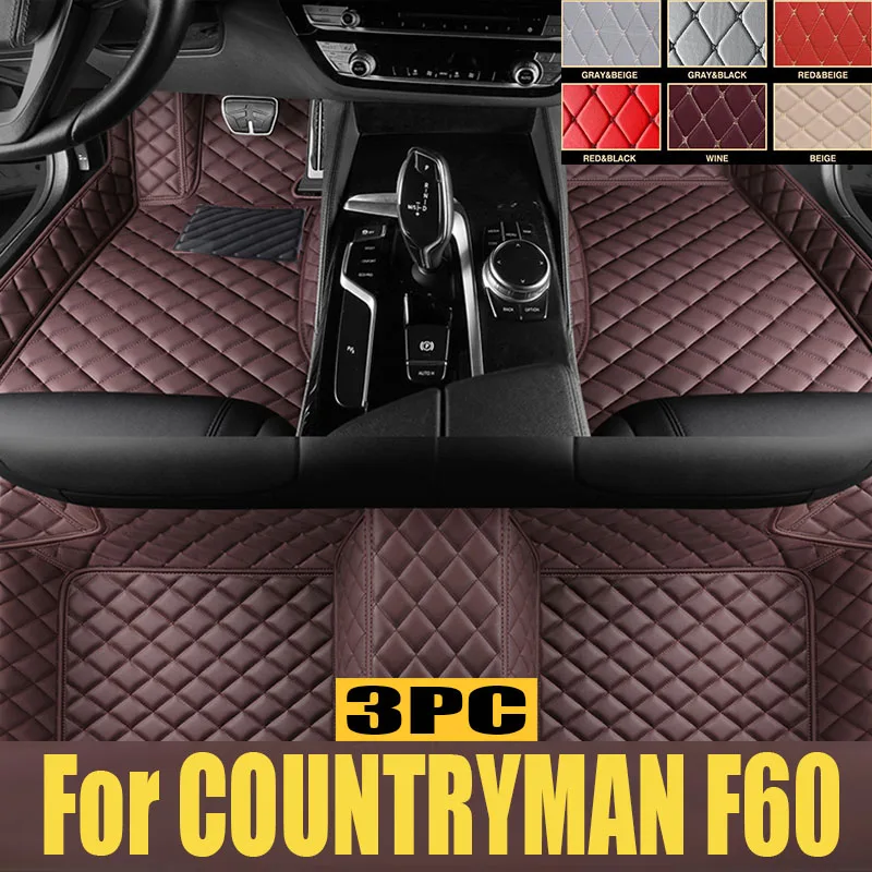 

Custom Car Floor Mats for MINI COUNTRYMAN F60 5 Seat 2017-2021 Year Eco-friendly Leather Car trunk mat Interior Details