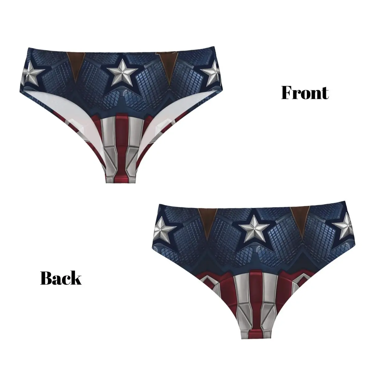 Biancheria intima personalizzata per slip da donna Capitan America Cartoon Moive Mutandine Comfort Shield