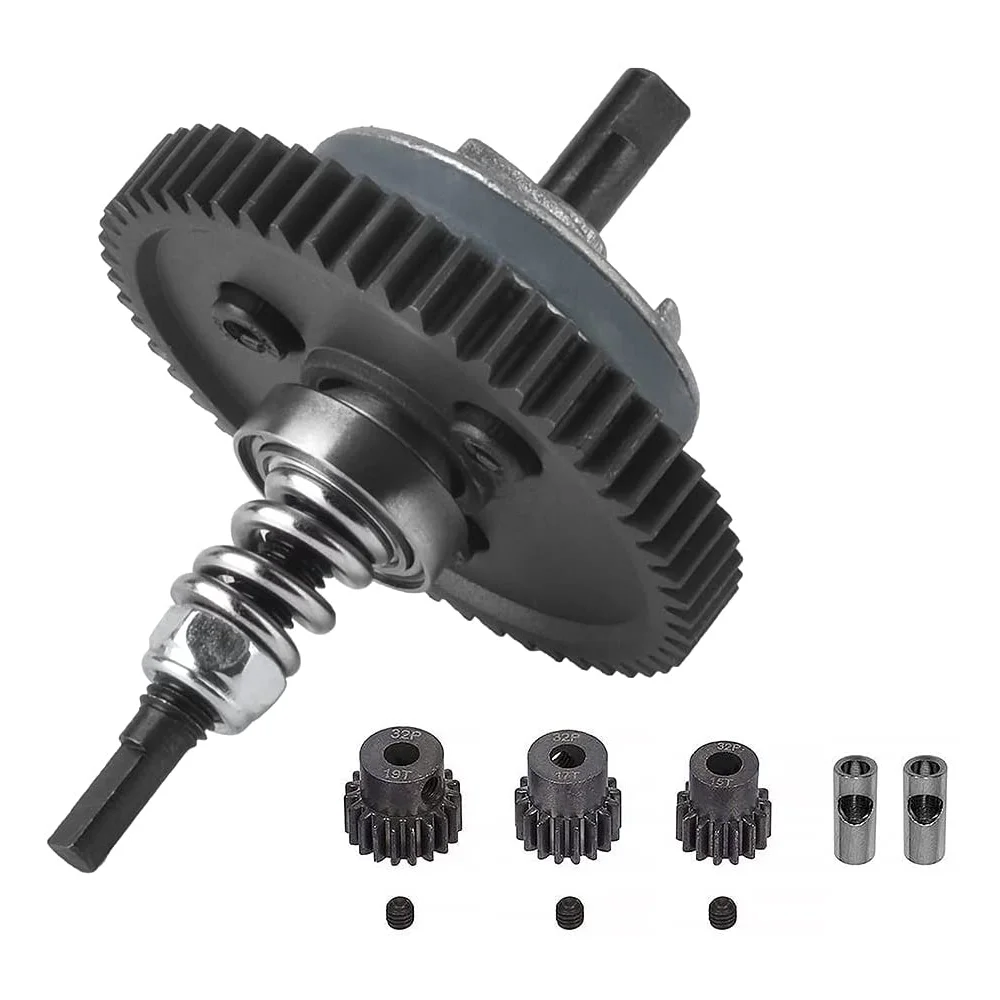 Metal 6878 Differential Gear Slipper Clutch and 32P 15T/17T/19T Pinion Gear Set for Traxxas Slash Stampede Rustler 4X4