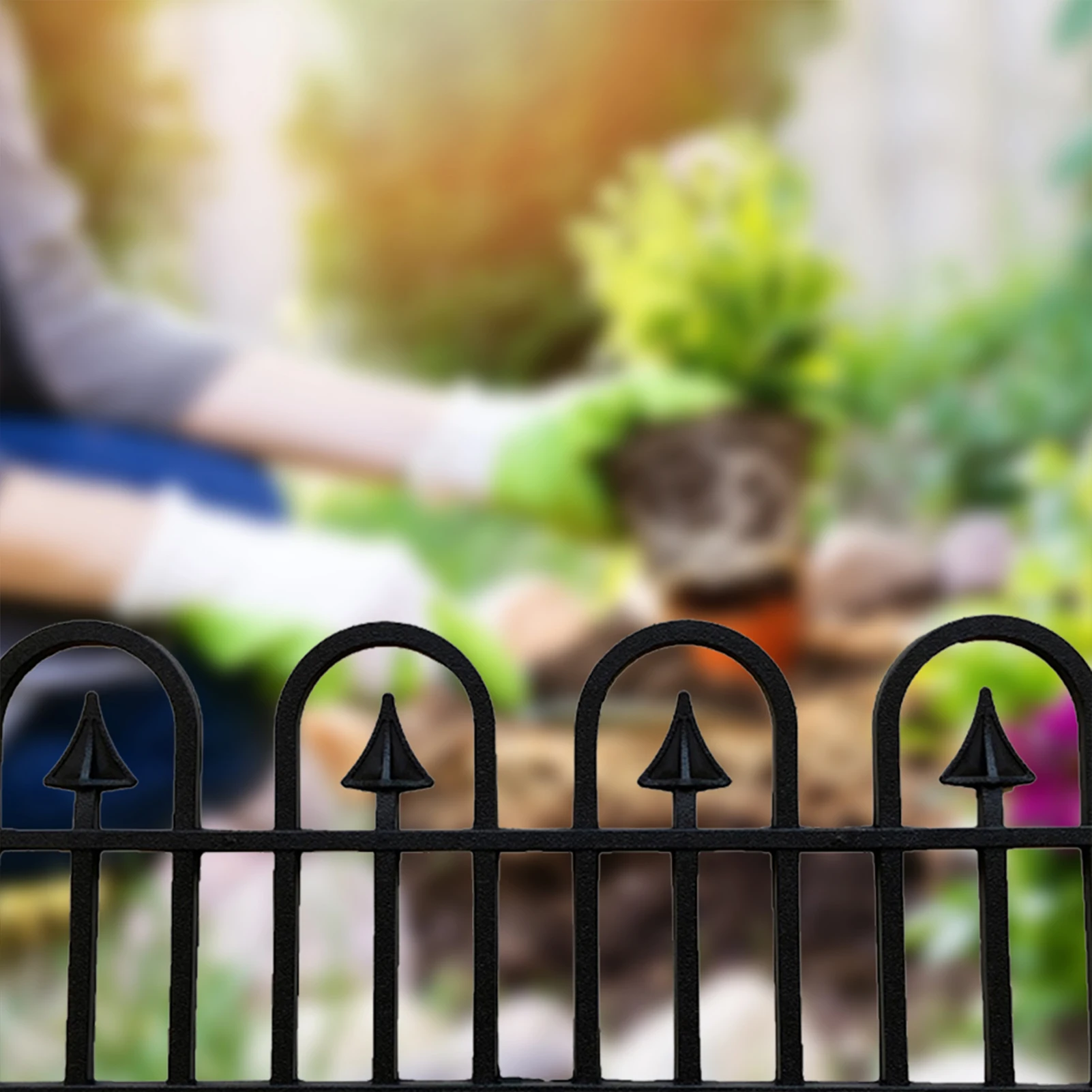 5pcs Landscape Garden Fence Outdoor Border Path Edging Lawn Picket Suitable for Hotels Gardens Yard