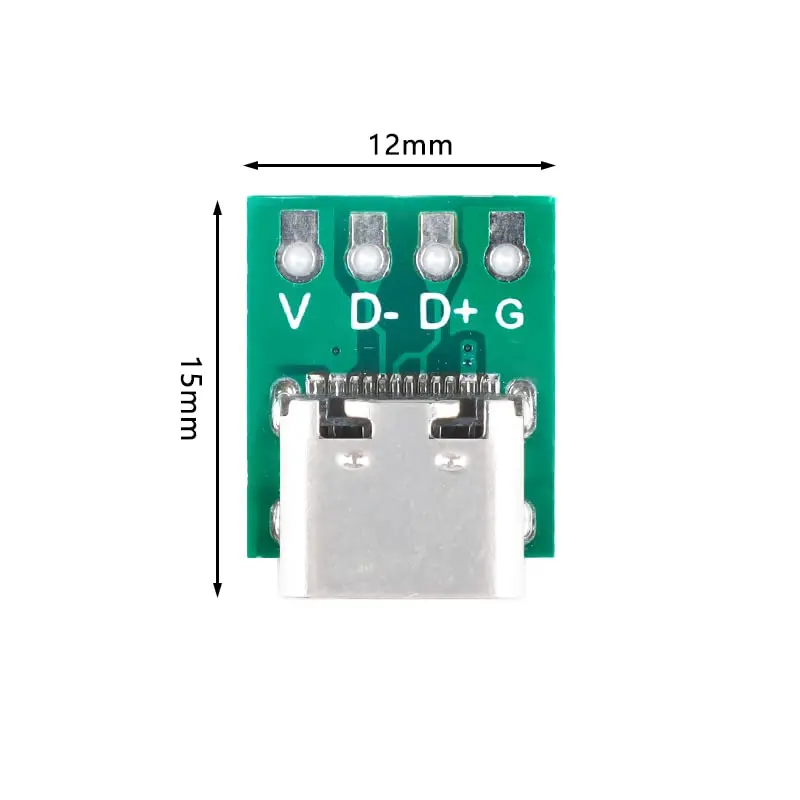 10Pcs Typ C zu 2,54mm Stecker Bord USB 3,1 16P Test PCB Board PCB Konverter Pinnwand Adapter Board 2,54mm 16Pin Weibliche