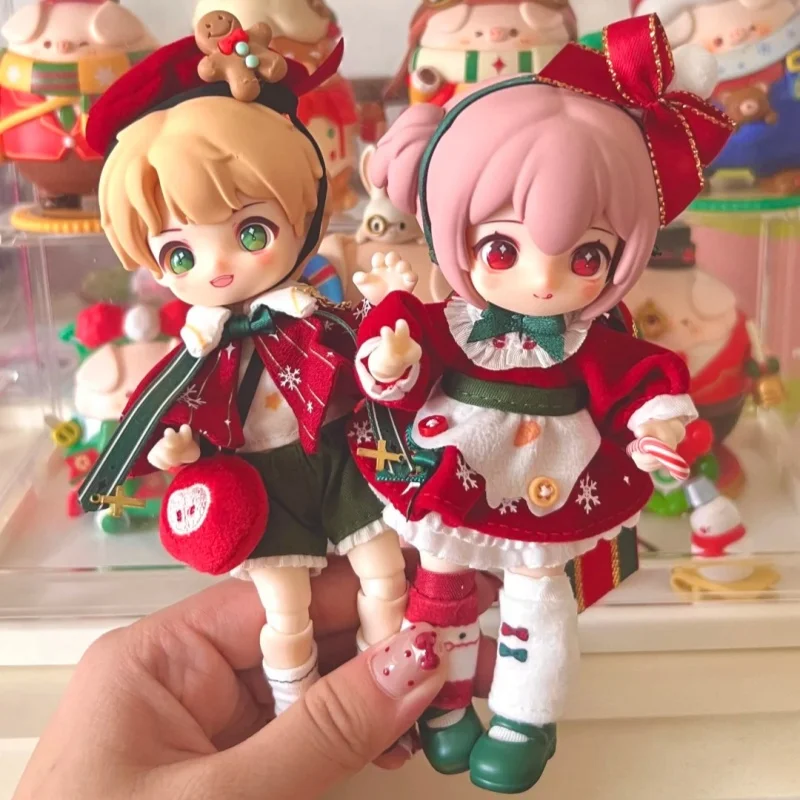 

New Christmas Nagi Animal Kindergarten Wishing Party Series Hanging Card Cute Bjd Action Doll Desktop Decor Toy Christmas Gift