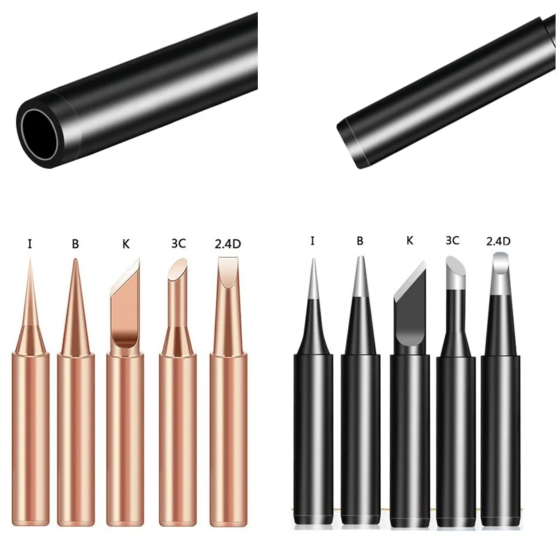 

5Pcs Electric Soldering Iron Head Tool Copper Welding Head 900M-I-B-K Pure Copper Soldering Iron Welding Equipment Welding Tool