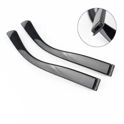 1pair Plastic Glasses Temple Tip Eyeglasses Leg Eyeware Accessoreis Rectangle Hole Shiny Black 3023