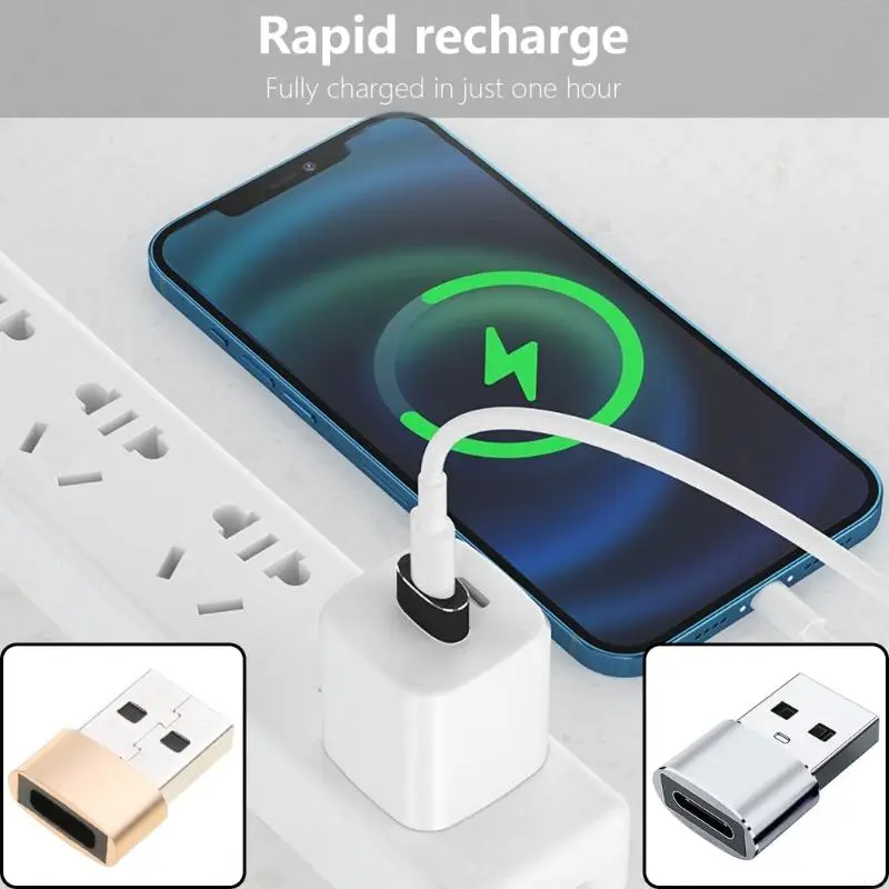 Convertidores carga Y5LC tipo cargador USB 2.0, adaptadores USB macho a USB C