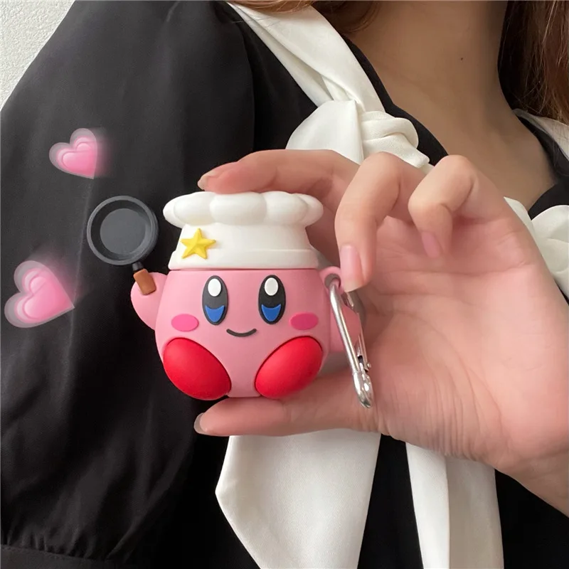 كيربي سماعات حالات ل Airpods Pro 3 2 Pro2 سماعة لاسلكية تعمل بالبلوتوث غطاء من السيليكون الكرتون أنيمي سماعة شحن غطاء الملحقات