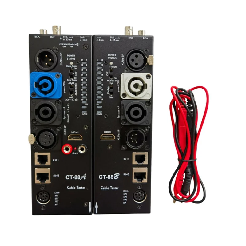 

ABSQ-Wire Tester CT-88 Separate Xlr Signal Line Meter -Compatible For Cable Tester