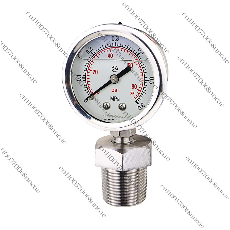 SS304 Stainless Steel Diaphragm Pressure Gauge, 3/4