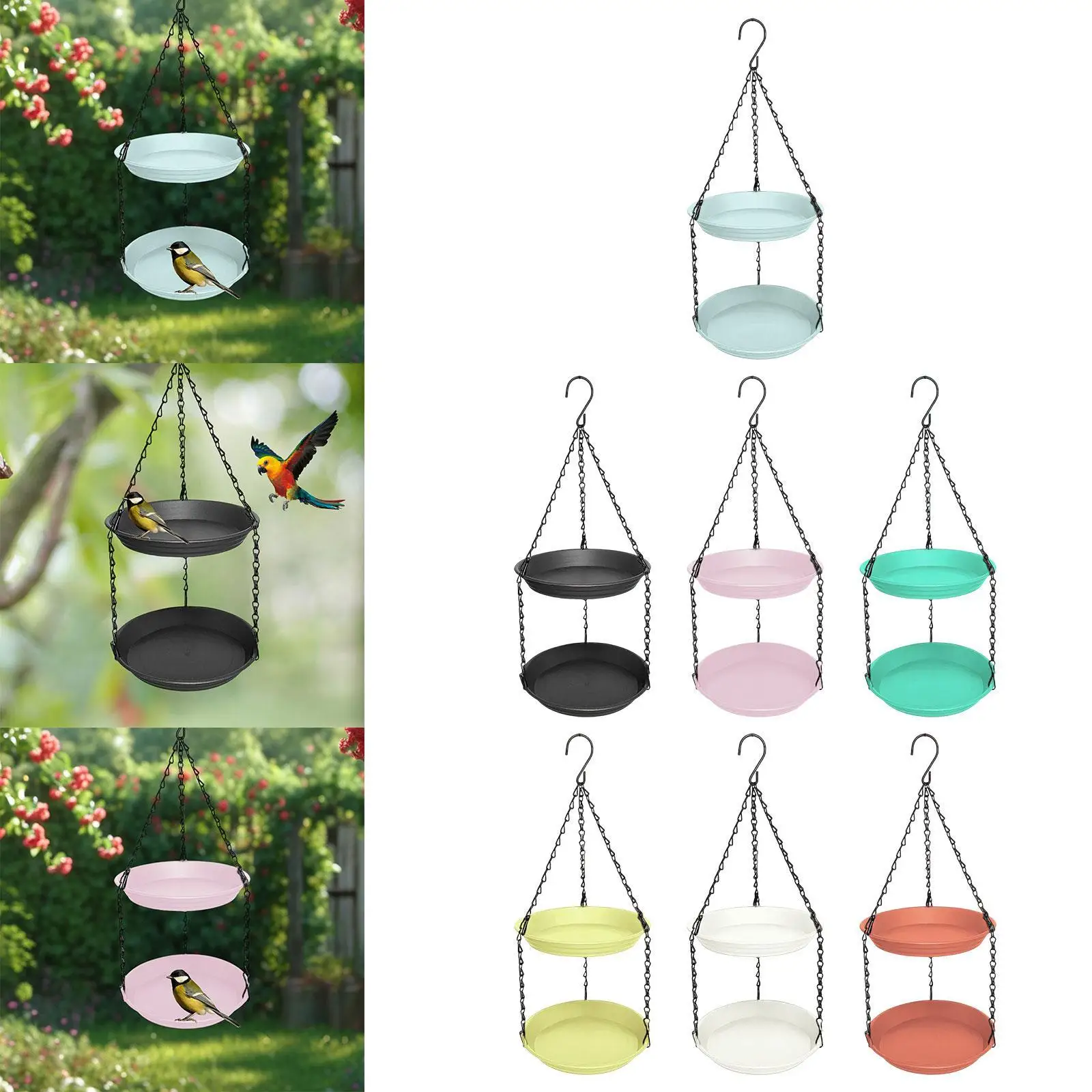 Bird Feeder for Outdoor Hanging Patio Garden Easy to Clean Outside Bird Lovers Easy to Refill Large Capacity Gifts Ornament - view 3