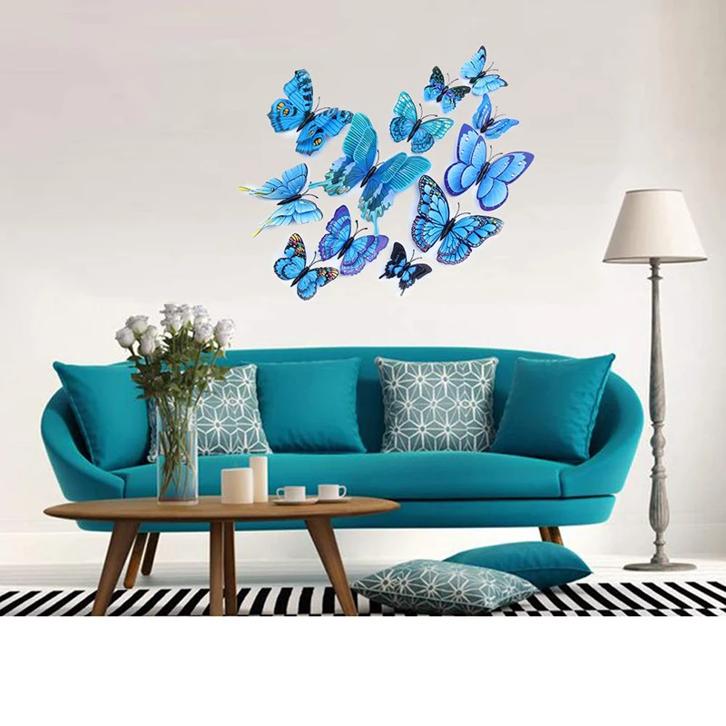 Three-Dimensional Double Layer Simulation Butterfly Stickers 3d Three-Dimensional Wall Stickers