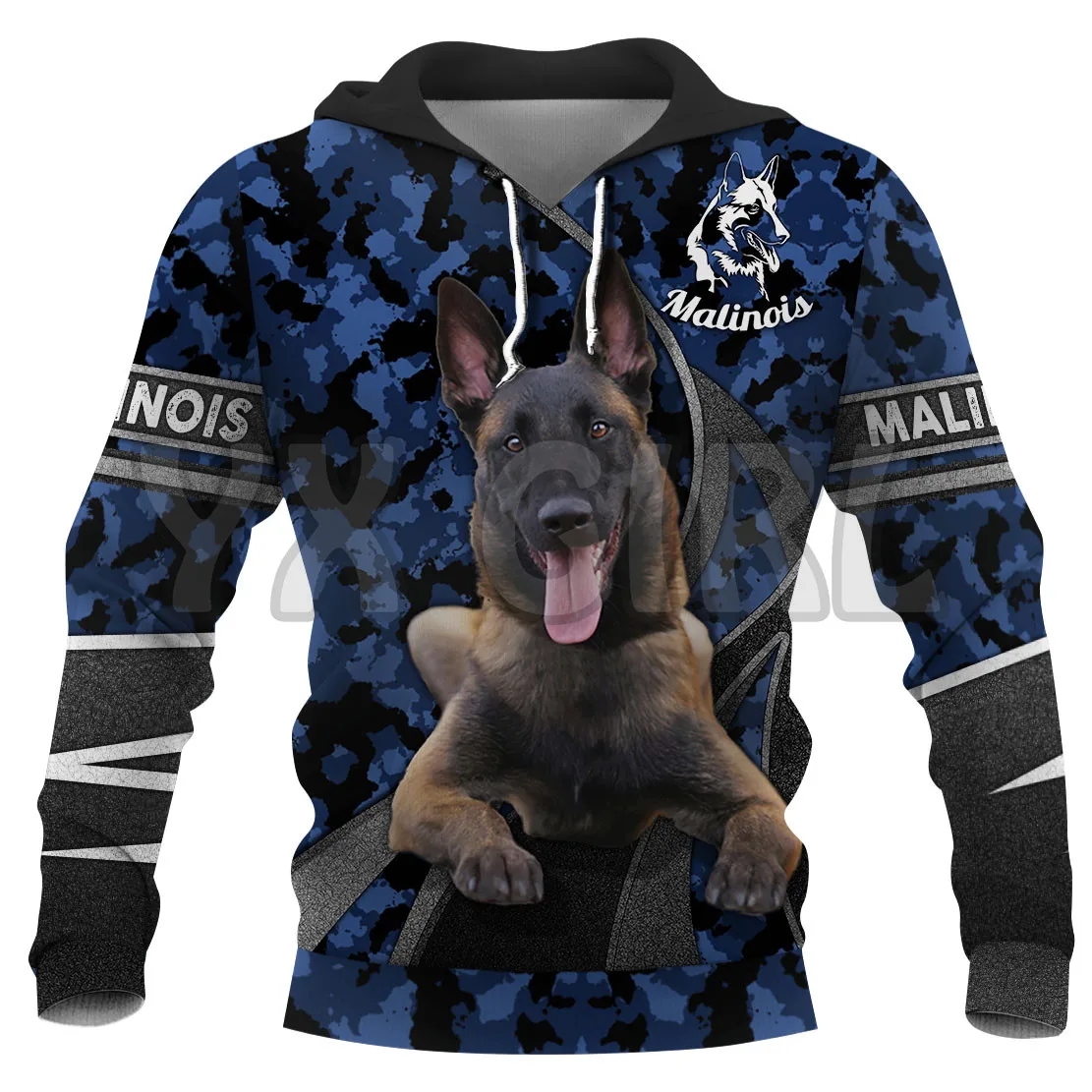 

Camouflage Malinois 3D Printed Hoodies Unisex Pullovers Funny Dog Hoodie Casual Street Tracksuit