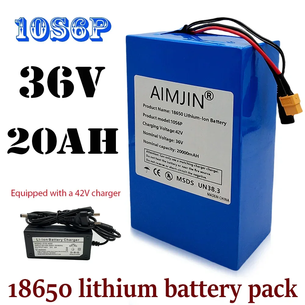 

10S6P 36v 20Ah Brand New 500-1000W Large Capacity Lithium Battery for Uses Most Vehicles， and Multiple plug selection