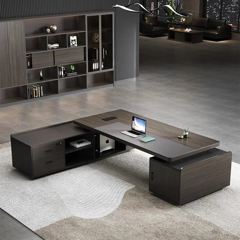 Bedroom Office Wooden Desk Simple Modern Nordic Creative President Computer Desk Manager Bureau Pour Chambre Office Furniture