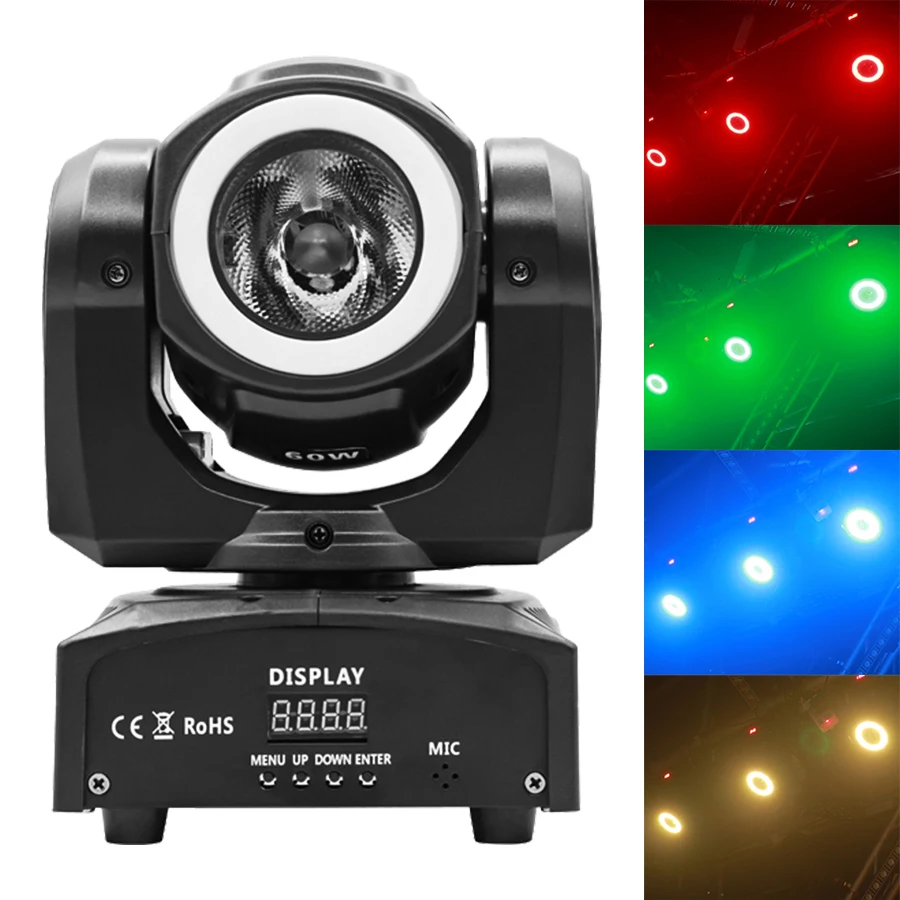 rgbw moving head beam lamp em 60w dmx512 controlador dj lamp natal ktv bar disco equipamento de iluminacao profissional stage 01