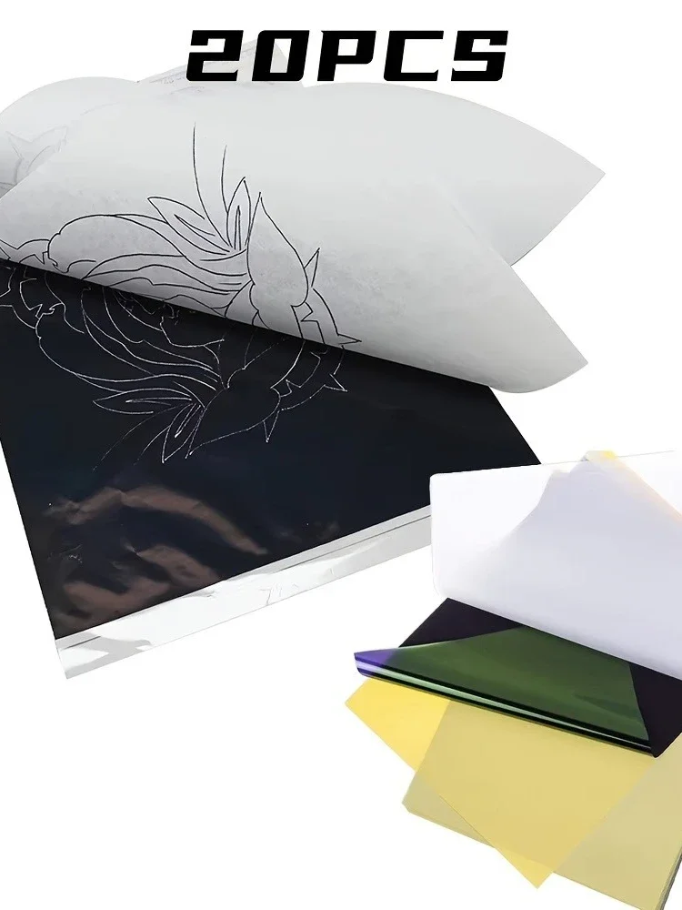 ورق نقل الوشم بحجم A4 ورق استنسل الوشم ورق نسخ ورق حراري لملحقات وشم الطابعة لآلة النقل