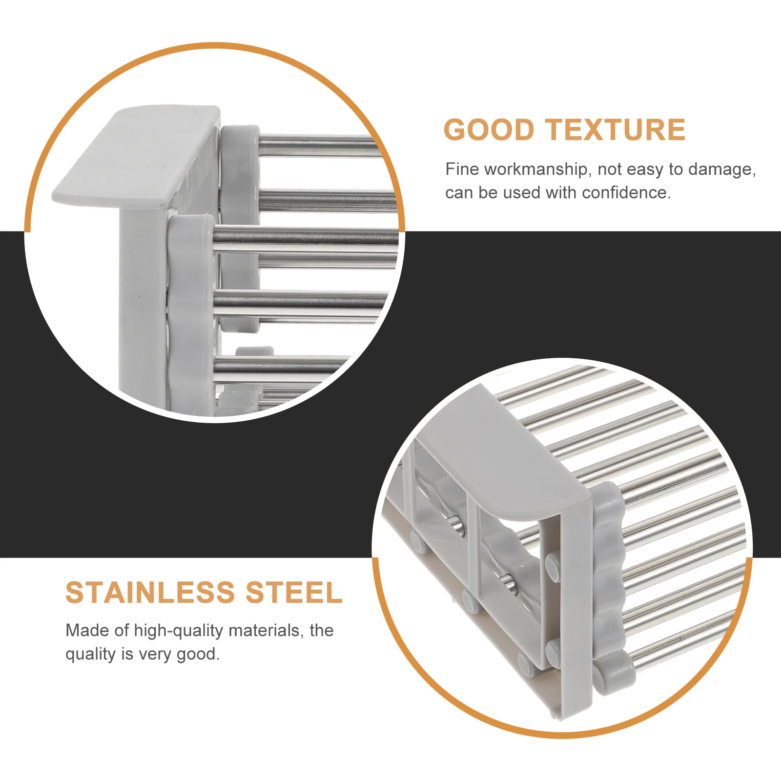 

Stainless Steel Sink Grid Telescopic Draining Rack Fruit Washing Basket Multipurpose Kitchen Home Drain Storage Shelves Trough