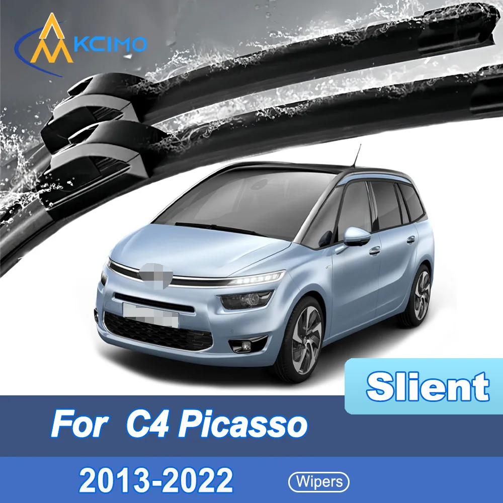 

2 Pack Silent Beam Wiper Blades For Citroen C4 Picasso 2013-2022 Noiseless All-Weather Design Windshield Rain Brush Accessories