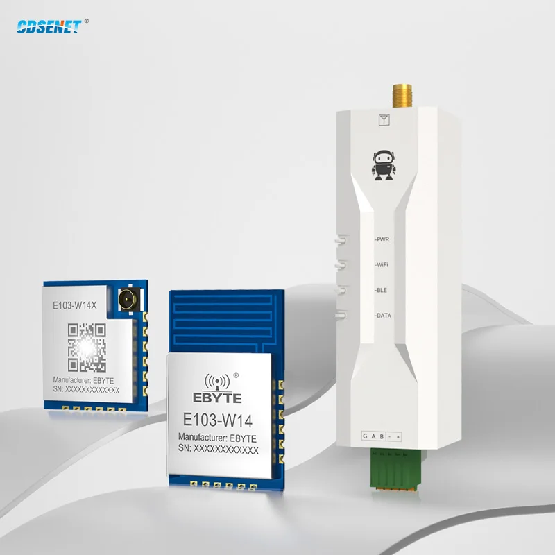 

2.4G WIFI BLE Serial Port Module BLE5.2 IEEE 802.11b/g/n CDSENET E103-W14 Low Power Small Size PCB Antenna AT Command MQTT HTTP