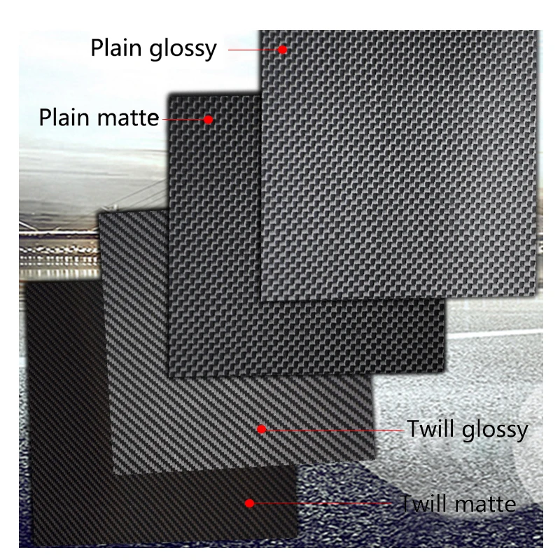 500x500mm Full 3K Carbon Fiber Plate Sheet Board Panel 50x50cm Thickness 0.25 0.5 1.0 1.5 2.0 2.5 3 3.5 4 mm For  RC