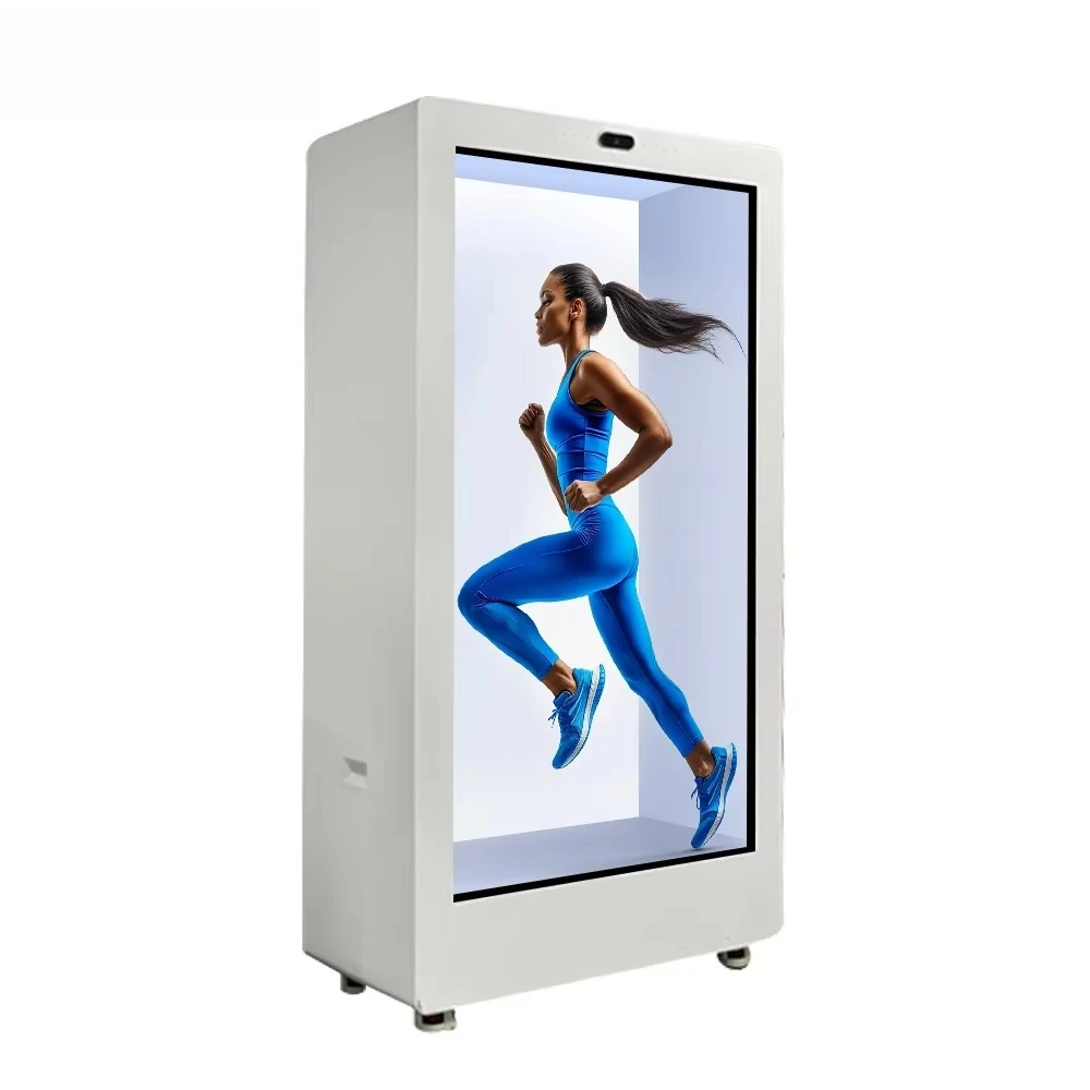 

Portable trade show equipment 3D holographic display, transparent LCD box, interactive touch display case, suitable for events