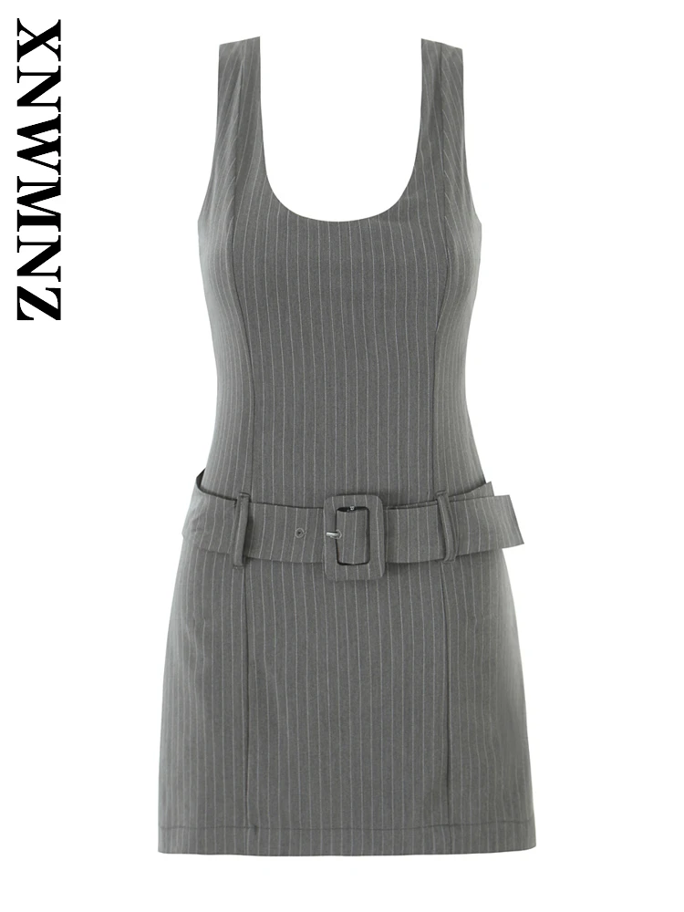 XNWMNZ 2025 Summer Casual Vintage Shoulder Sleeveless Short Pants Simple Lady wide shoulder strap Backless High Waist Commuting