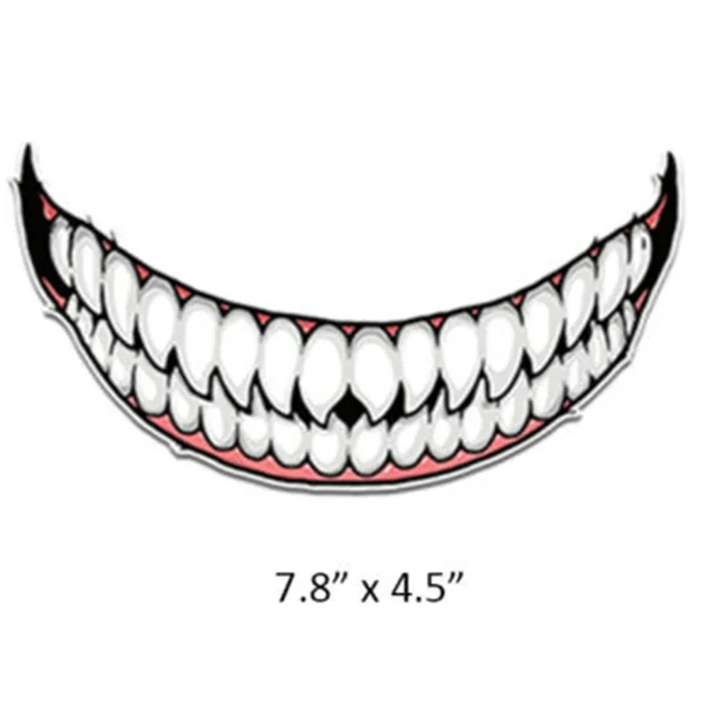 Durable Helmet Rider Sticker Decal Waterproof Replacement Teeth 1pcs/set PVC Accessories Decoration For Motorcycle