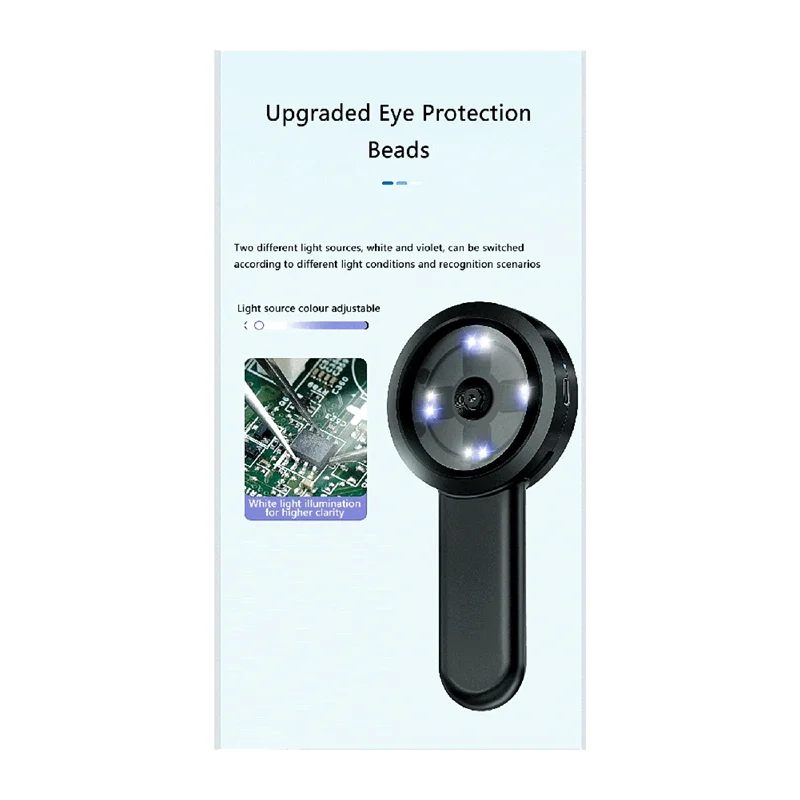

【Superdeals】High Definition Handheld Magnifying Glass Photographable IPS Color Screen Built In LED Lights Smart Magnifying Glass