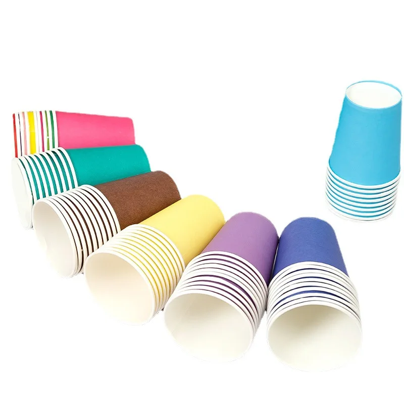 Children S Handmade DIY Colored Paper Cups Thickened Paper Cups Disposable Environmentally Friendly Colored Paper Cups