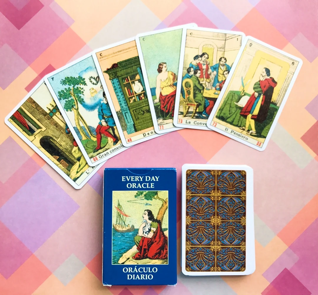 Zakformaat 9x6cm Oracle Sibyl-kaarten - Sibilla-dek in Italiaanse stijl voor dagelijkse begeleiding, waarzeggerij voor beginners, feestspeelgoed