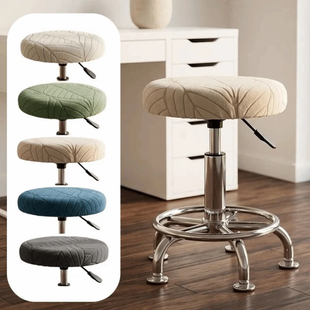 Universal Stretchable Bar Round Stool Cover Breathable Thickened Seat Protector Washable Dust-proof Chair Slipcover Bar Setting
