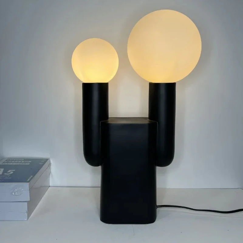 Modern Minimalist Black Double Headed Desk Lamp Bedroom Bedside Lamp Creative Designer Nordic Homestay Model Room Home Lighting
