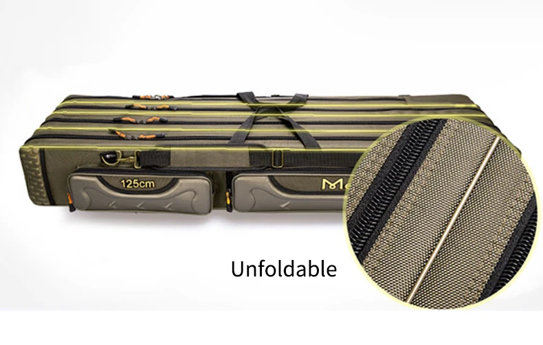 Große Angelruten-Aufbewahrungstasche 80cm-130cm, Robuste Oxford-Tasche für Angelruten und Zubehör, Pesca-Box für Herren – Detail 5