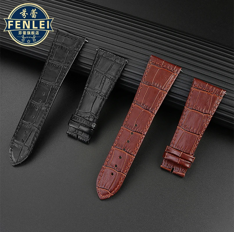 For Frank Muller FM Roman Scale 6002M 6000H Diesel Genuine Leather Strap Men\'s Leather Bracelet Quick Release Watchband 26mm 30