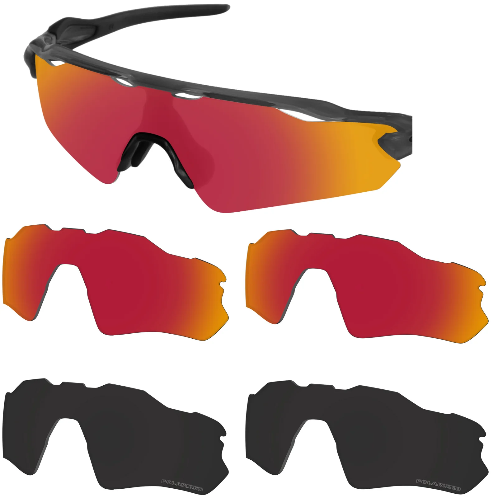 SunglassDoctor Polarized Replacement Lenses for Oakley Radar EV Path OO9208 38mm Sunglasses - Multiple Options
