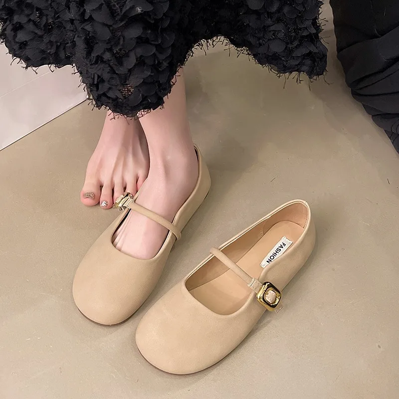 

2025 г. Модная женская обувь на плоской подошве, новые повседневные легкие туфли на плоской подошве с пряжкой и ремешком, удобные бестселлеры на плоской подошве и низком каблуке