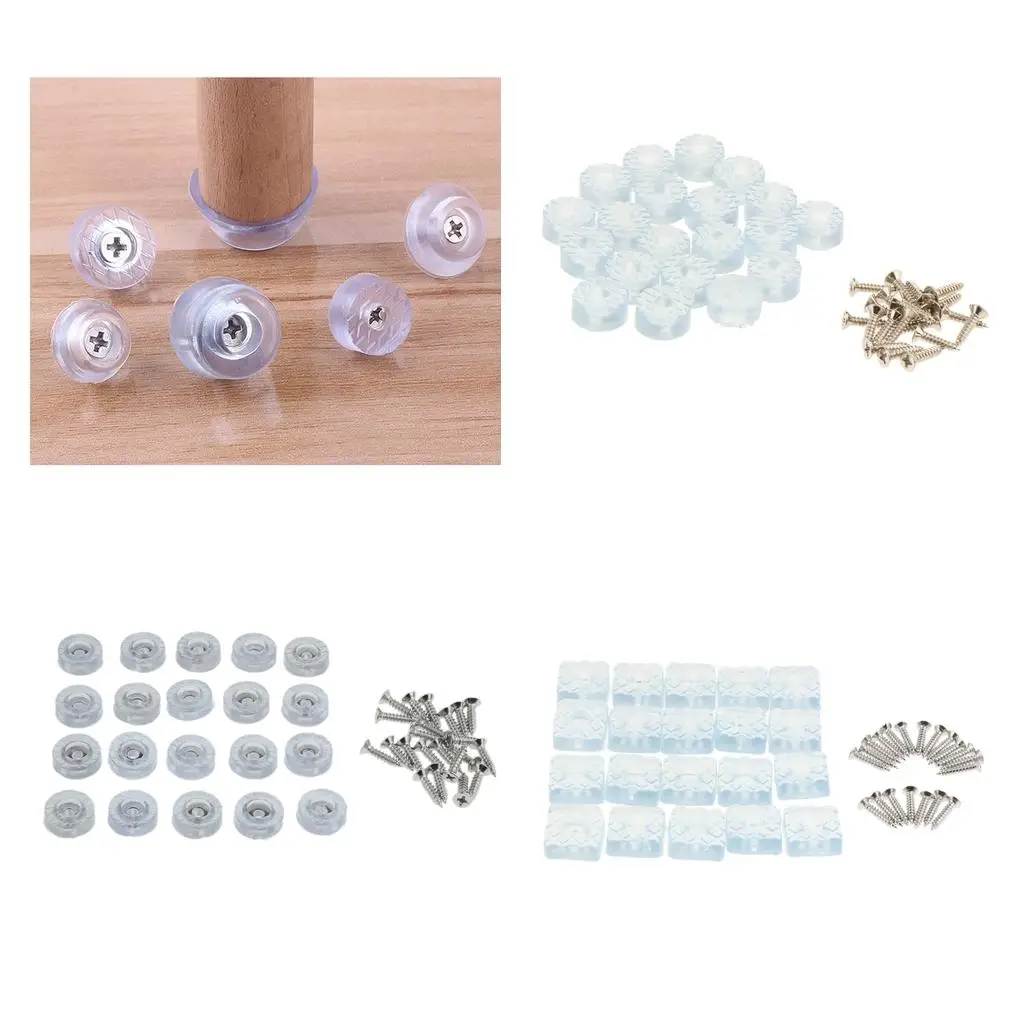 Sofa Non Slip Feet Pads Square Furniture Parts Baroque Furniture Foot Protector for Patio Wooden Chair and Table