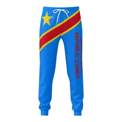 Mens Sweatpants Democratic Republic of Congo Pants with Pockets Joggers Soccer Football Sports Sweat With Drawstring