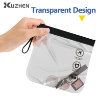 Transparent Travel Use Leakproof Flight Make Up Waterproof Bag For Women Reusable Airport Security Toiletry Bag