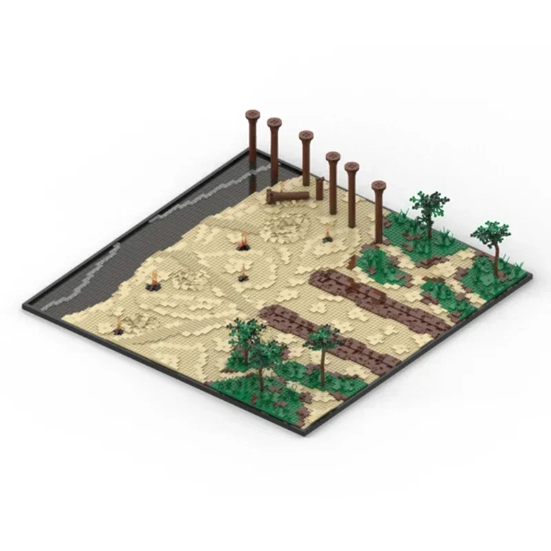 Popular Movie Moc Building Blocks Seaside Beach Model Technology Famous scenes Bricks DIY Assembly Construction Toy Holiday Gift